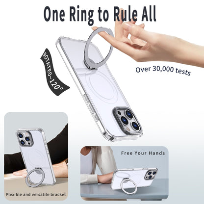 For iPhone 14 Pro Wing Series Gen2 MagSafe Metal Ring Holder Phone Case(Transparent) - iPhone 14 Pro Cases by buy2fix | Online Shopping UK | buy2fix