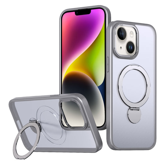 For iPhone 14 Plus Wing Series Gen2 MagSafe Metal Ring Holder Phone Case(Titanium Gray) - iPhone 14 Plus Cases by buy2fix | Online Shopping UK | buy2fix