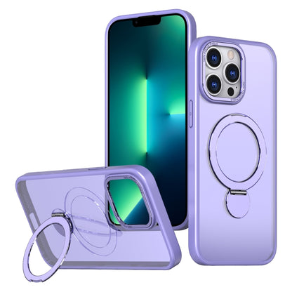 For iPhone 13 Pro Max Wing Series Gen2 MagSafe Metal Ring Holder Phone Case(Light Purple) - iPhone 13 Pro Max Cases by buy2fix | Online Shopping UK | buy2fix