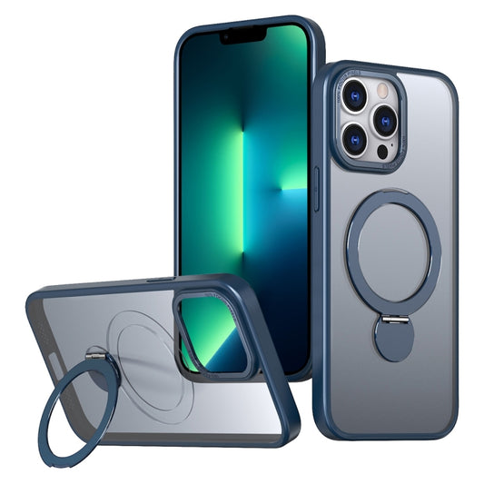 For iPhone 13 Pro Max Wing Series Gen2 MagSafe Metal Ring Holder Phone Case(Blue) - iPhone 13 Pro Max Cases by buy2fix | Online Shopping UK | buy2fix