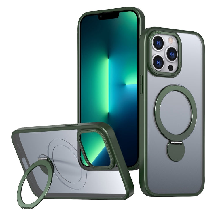 For iPhone 13 Pro Max Wing Series Gen2 MagSafe Metal Ring Holder Phone Case(Green) - iPhone 13 Pro Max Cases by buy2fix | Online Shopping UK | buy2fix