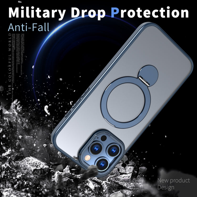 For iPhone 13 Pro Wing Series Gen2 MagSafe Metal Ring Holder Phone Case(Blue) - iPhone 13 Pro Cases by buy2fix | Online Shopping UK | buy2fix