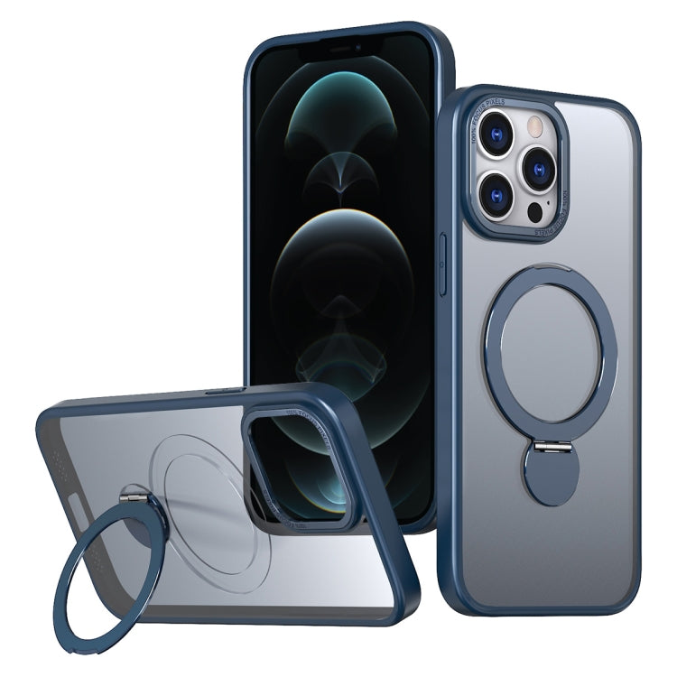 For iPhone 12 Pro Max Wing Series Gen2 MagSafe Metal Ring Holder Phone Case(Blue) - iPhone 12 Pro Max Cases by buy2fix | Online Shopping UK | buy2fix