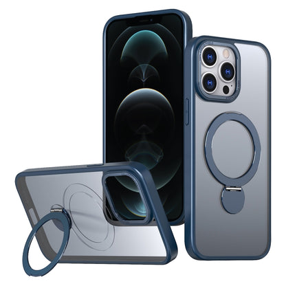 For iPhone 12 Pro Max Wing Series Gen2 MagSafe Metal Ring Holder Phone Case(Blue) - iPhone 12 Pro Max Cases by buy2fix | Online Shopping UK | buy2fix