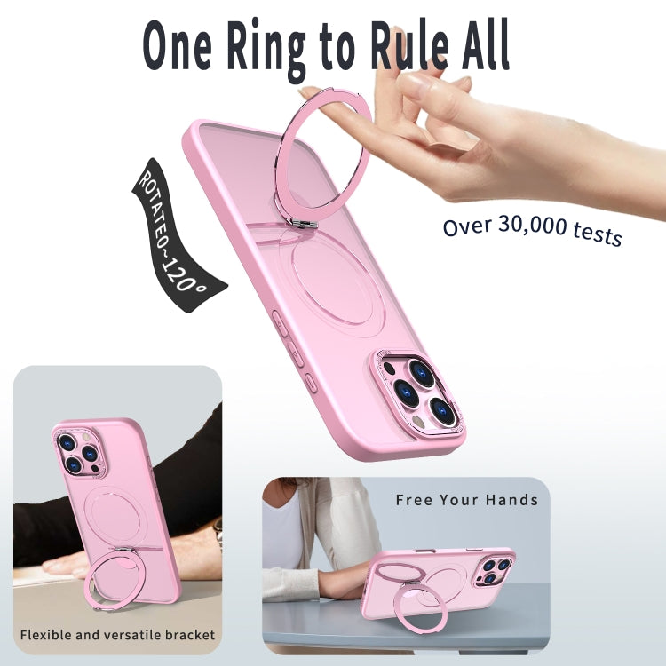 For iPhone 12 Pro Wing Series Gen2 MagSafe Metal Ring Holder Phone Case(Pink) - iPhone 12 / 12 Pro Cases by buy2fix | Online Shopping UK | buy2fix