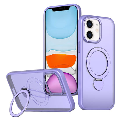 For iPhone 11 Wing Series Gen2 MagSafe Metal Ring Holder Phone Case(Light Purple) - iPhone 11 Cases by buy2fix | Online Shopping UK | buy2fix