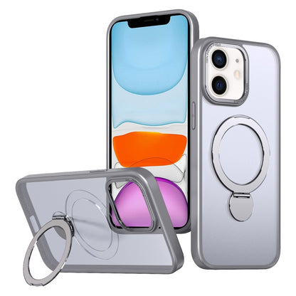 For iPhone 11 Wing Series Gen2 MagSafe Metal Ring Holder Phone Case(Titanium Gray) - iPhone 11 Cases by buy2fix | Online Shopping UK | buy2fix