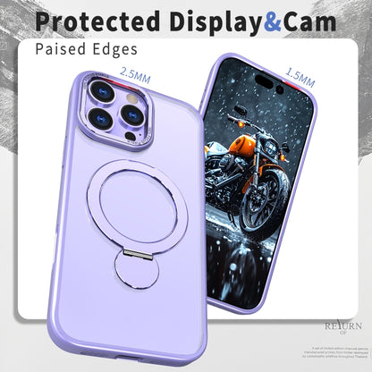 For iPhone XR Wing Series Gen2 MagSafe Metal Ring Holder Phone Case(Light Purple) - More iPhone Cases by buy2fix | Online Shopping UK | buy2fix