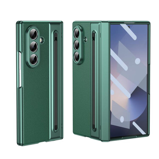 For Galaxy Z Fold8 Ultra 5G Integrated PC + PU Phone Case with Pen / Pen Box(Green)