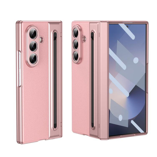 For Galaxy Z Fold8 Ultra 5G Integrated PC + PU Phone Case with Pen / Pen Box(Pink)