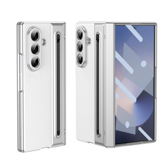 For Galaxy Z Fold8 Ultra 5G Integrated PC + PU Phone Case with Pen / Pen Box(White)