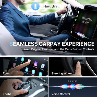 USB Interface Wired to Wireless Car CarPlay Adapter(White) by buy2fix