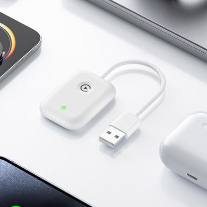 USB Interface Wired to Wireless Car CarPlay Adapter(White) by buy2fix