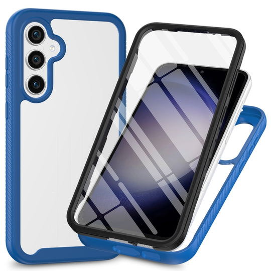 For Samsung Galaxy S24 FE 5G Starry Sky Solid Color Series PC + TPU Phone Case with PET Film(Royal Blue)