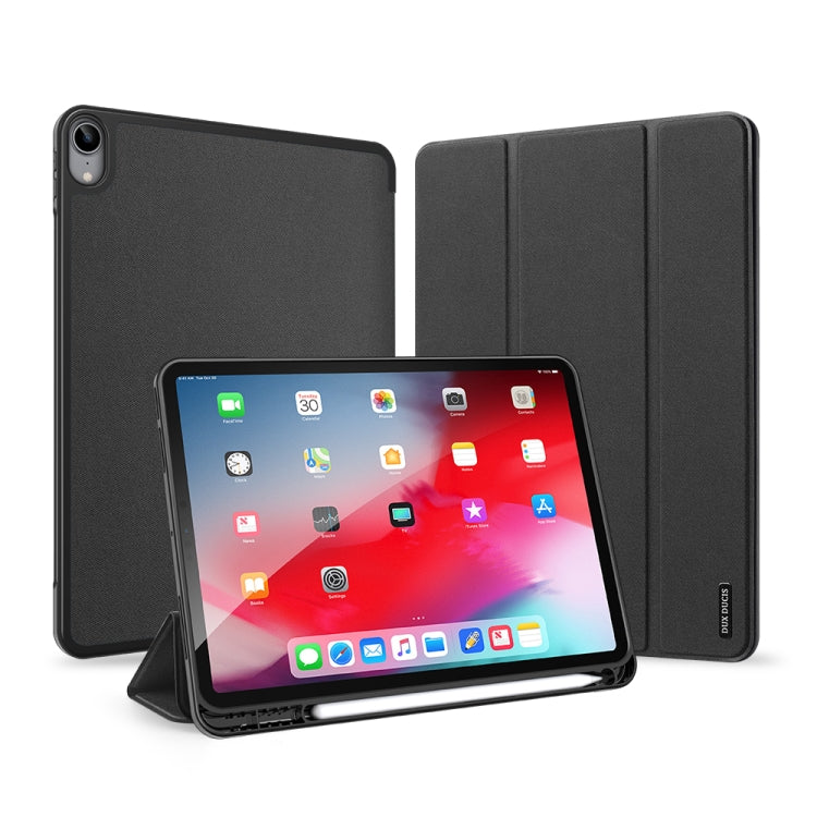 For iPad Air 11 2024 / 2022 / 2020 10.9 DUX DUCIS Domo Series Horizontal Flip Magnetic TPU + PU Leather Case with Three-folding Holder & Pen Slot(Black) - iPad Air (2022) / (2020) 10.9 Cases by DUX DUCIS | Online Shopping UK | buy2fix