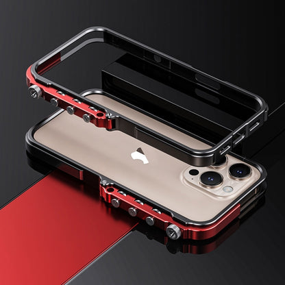 For iPhone 16 Pro Max Mechanical Armor Creative Metal Frame Aluminum Alloy Phone Case(Black) - iPhone 16 Pro Max Cases by buy2fix | Online Shopping UK | buy2fix