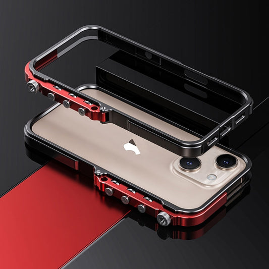 For iPhone 15 Mechanical Armor Creative Metal Frame Aluminum Alloy Phone Case(Black) - iPhone 15 Cases by buy2fix | Online Shopping UK | buy2fix
