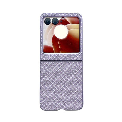 For Motorola Razr 50 Ultra Sparkling Diamond Rhombus PC Phone Case(Purple) by buy2fix