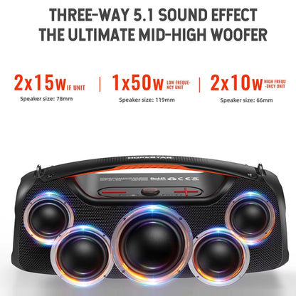 HOPESTAR A60 100W Outdoor Portable IPX6 Waterproof Bluetooth Speaker with Microphone(Blue) - Waterproof Speaker by HOPESTAR | Online Shopping UK | buy2fix