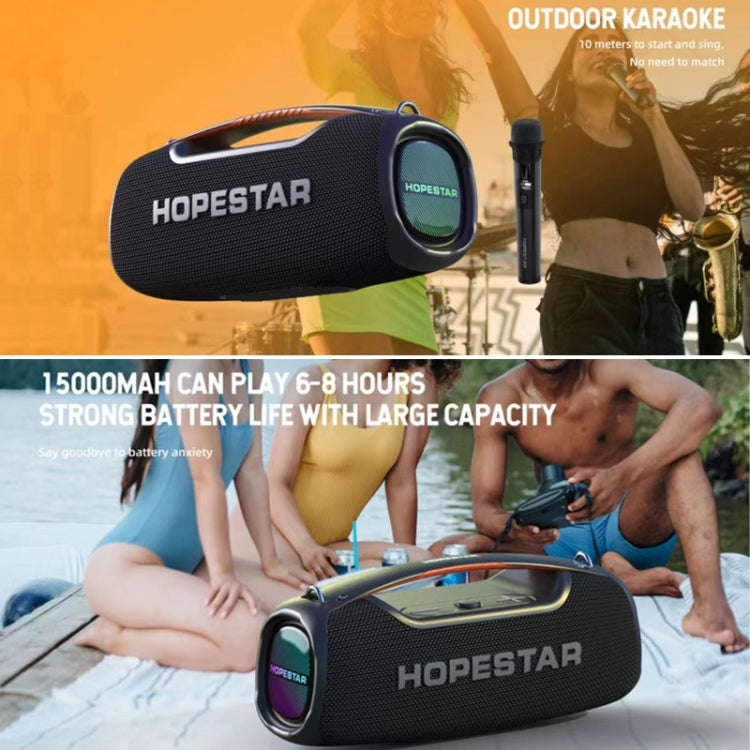 HOPESTAR A60 100W Outdoor Portable IPX6 Waterproof Bluetooth Speaker with Microphone(Blue) - Waterproof Speaker by HOPESTAR | Online Shopping UK | buy2fix