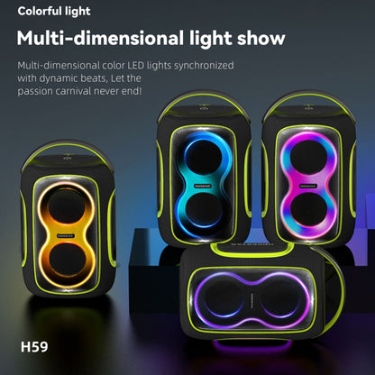 HOPESTAR H59 50W Outdoor Portable IPX5 Waterproof Bluetooth Speaker(Dark Green) - Waterproof Speaker by HOPESTAR | Online Shopping UK | buy2fix