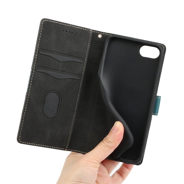 For iPhone 16e Grid Stitching Leather Phone Case with Lanyard(Black) - iPhone 16e Cases by buy2fix | Online Shopping UK | buy2fix