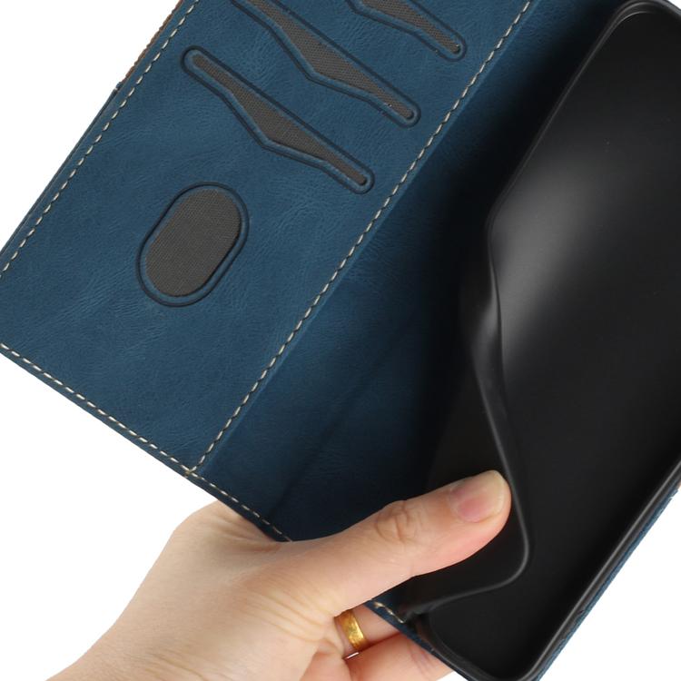 For iPhone Air Grid Stitching Leather Phone Case with Lanyard(Blue) - iPhone Air Cases by buy2fix | Online Shopping UK | buy2fix