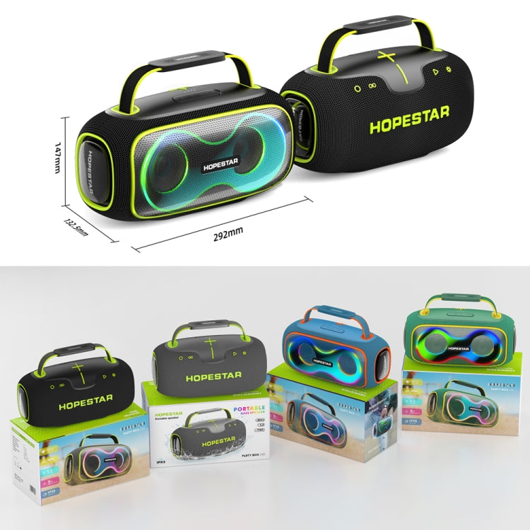 HOPESTAR Party Box 150 40W Outdoor Portable IPX5 Waterproof Bluetooth Speaker(Dark Green) - Waterproof Speaker by HOPESTAR | Online Shopping UK | buy2fix