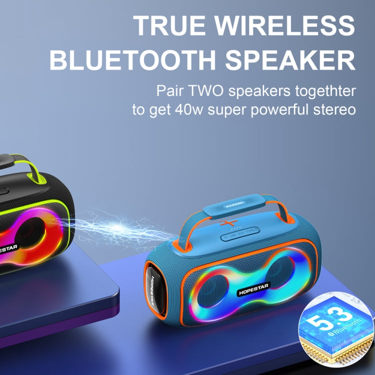 HOPESTAR Party Box 150 40W Outdoor Portable IPX5 Waterproof Bluetooth Speaker(Navy Blue) - Waterproof Speaker by HOPESTAR | Online Shopping UK | buy2fix