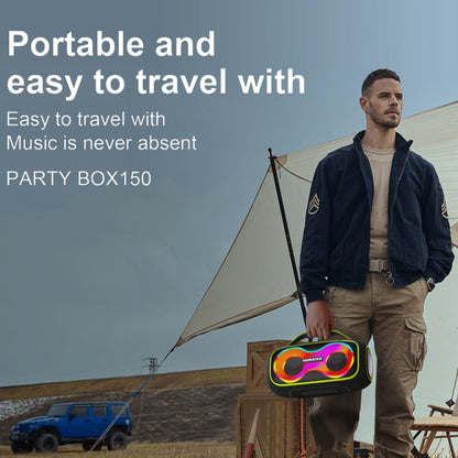 HOPESTAR Party Box 150 40W Outdoor Portable IPX5 Waterproof Bluetooth Speaker(Dark Green) - Waterproof Speaker by HOPESTAR | Online Shopping UK | buy2fix