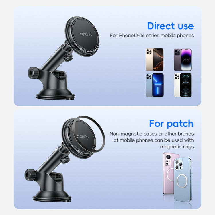 Yesido C269 Car Center Console MagSafe Magnetic Phone Holder(Black) by Yesido