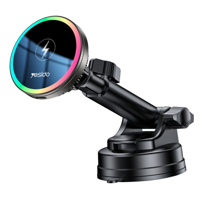 C315 15W Suction Cup Car Wireless Charging Holder RGB Lighting