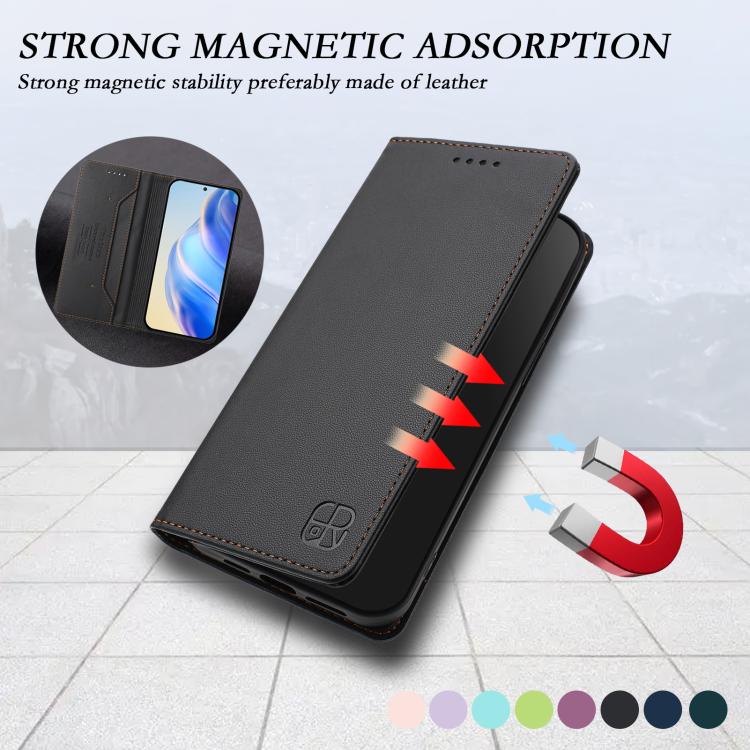 For Google Pixel 10 / 10 Pro 5G Global RC01 Dual-Folded Magnetic Suction RFID Leather Phone Case(Black) - Google Cases by buy2fix | Online Shopping UK | buy2fix