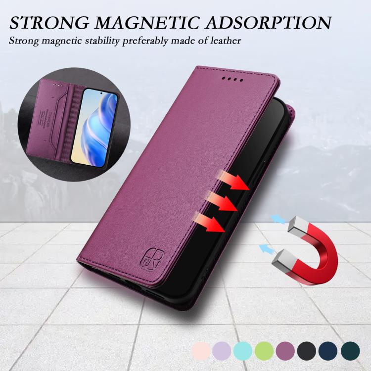 For Google Pixel 10 Pro XL RC01 Dual-Folded Magnetic Suction RFID Leather Phone Case(Violet) - Google Cases by buy2fix | Online Shopping UK | buy2fix