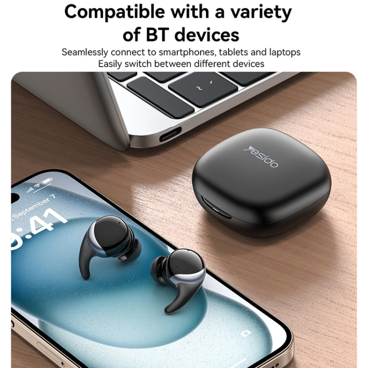 Yesido TWS30 ANC Active Noise Reduction TWS Bluetooth Earphone(Black) - TWS Earphone by Yesido | Online Shopping UK | buy2fix