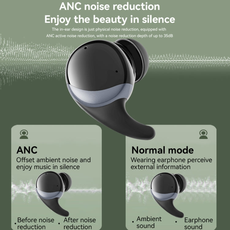 Yesido TWS30 ANC Active Noise Reduction TWS Bluetooth Earphone(Black) - TWS Earphone by Yesido | Online Shopping UK | buy2fix