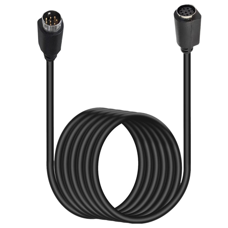 90 Degree mini DIN 8 Pin TV Audio Adapter Cable S-Video TV Box Cable, Length:0.5m(Black) - Cables by buy2fix | Online Shopping UK | buy2fix