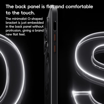 For iPhone 12 Pro Max Carbon Fiber MagSafe Phone Case with 360 Degree Rotating Holder(Black Blue) - iPhone 12 Pro Max Cases by buy2fix | Online Shopping UK | buy2fix