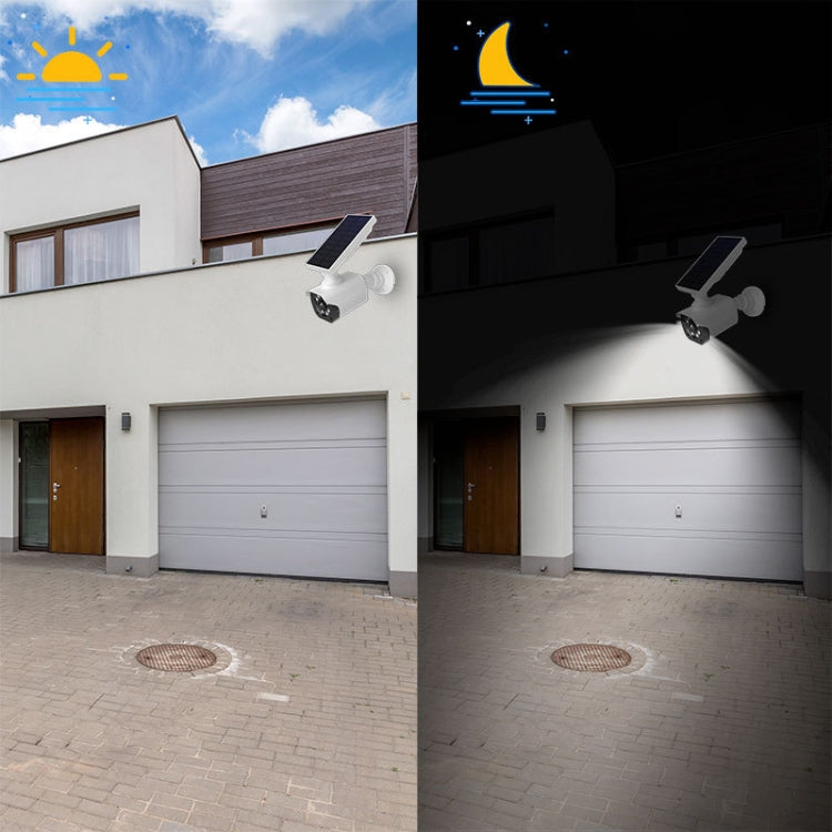 Human Body Sensing Simulation Surveillance Camera Solar Wall Light(White) - Simulated Cameras by buy2fix | Online Shopping UK | buy2fix