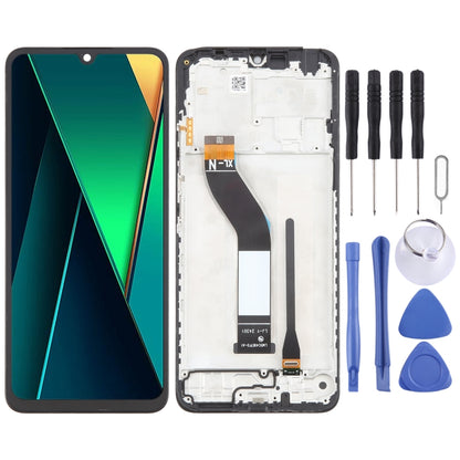 For Xiaomi Poco C75 Original LCD Screen Digitizer Full Assembly with Frame by buy2fix