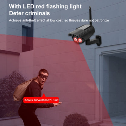 Automatic Rotation Human Body Sensing Simulation Surveillance Camera Solar Wall Light(Black) - Simulated Cameras by buy2fix | Online Shopping UK | buy2fix