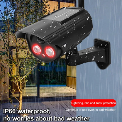 Automatic Rotation Human Body Sensing Simulation Surveillance Camera Solar Wall Light(Black) - Simulated Cameras by buy2fix | Online Shopping UK | buy2fix