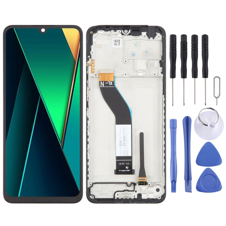 For Xiaomi Poco C75 OEM LCD Screen Digitizer Full Assembly with Frame by buy2fix