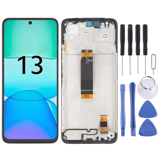 For Xiaomi Redmi 13 4G OEM LCD Screen Digitizer Full Assembly with Frame by buy2fix