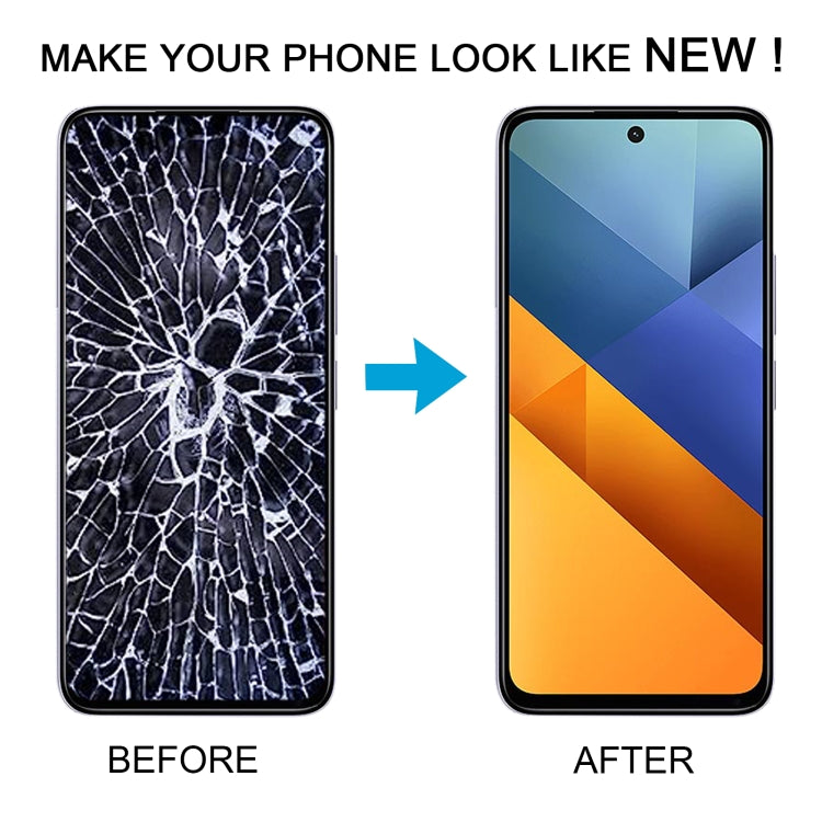 For Xiaomi Poco M6 4G OEM LCD Screen Digitizer Full Assembly with Frame by buy2fix