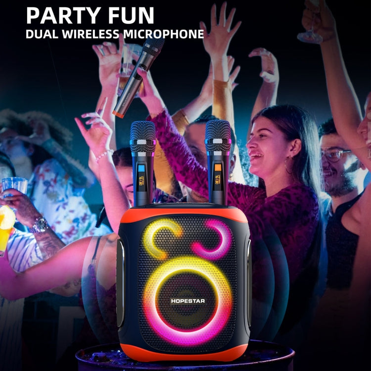 HOPESTAR PARTY130 Outdoor Dual Mic Long Endurance Bluetooth Speaker(Grey) - Waterproof Speaker by HOPESTAR | Online Shopping UK | buy2fix