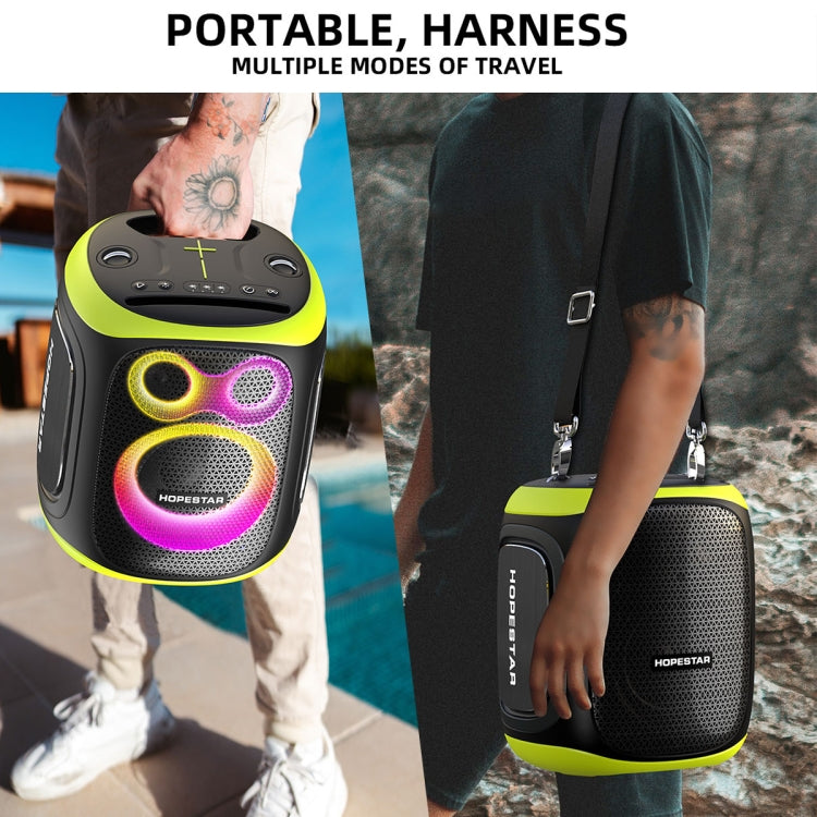 HOPESTAR PARTY130 Outdoor Dual Mic Long Endurance Bluetooth Speaker(Black) - Waterproof Speaker by HOPESTAR | Online Shopping UK | buy2fix