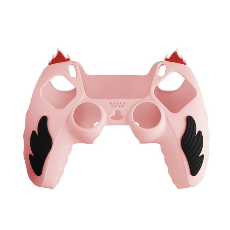 For Sony PS5 Flame Silicone Gamepad Protective Case(Pink) - Cases by buy2fix | Online Shopping UK | buy2fix