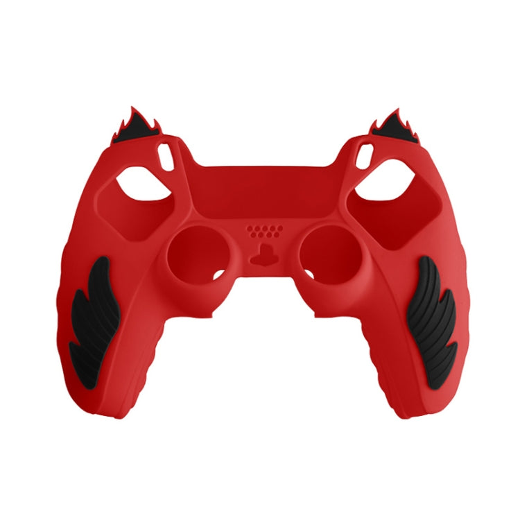 For Sony PS5 Flame Silicone Gamepad Protective Case(Red) - Cases by buy2fix | Online Shopping UK | buy2fix