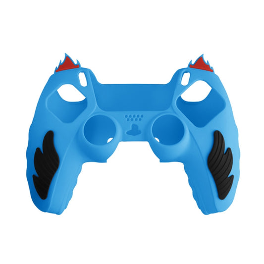 For Sony PS5 Flame Silicone Gamepad Protective Case(Blue) - Cases by buy2fix | Online Shopping UK | buy2fix